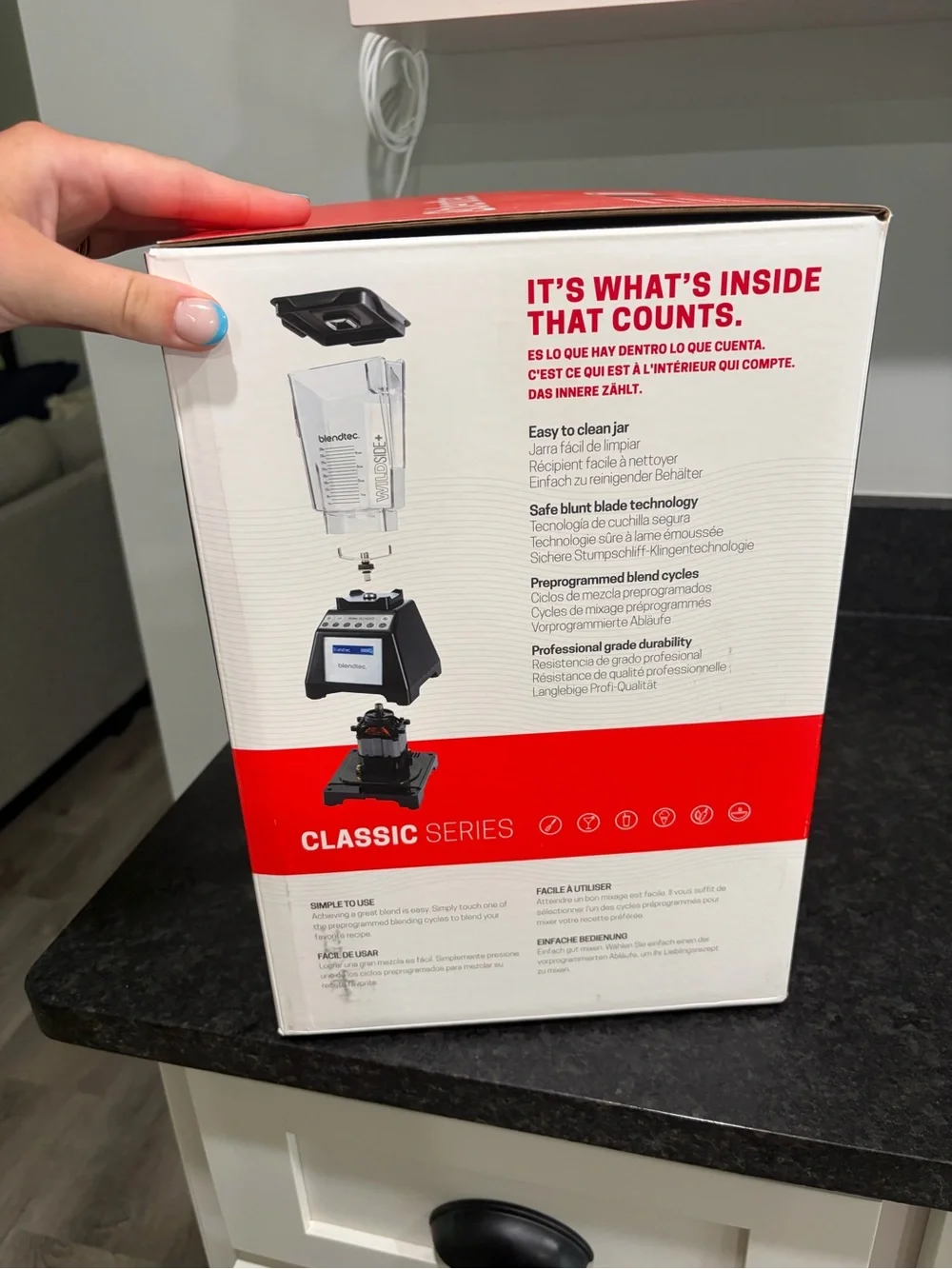 Blendtec Total Blender Classic - Black with Clear Jar